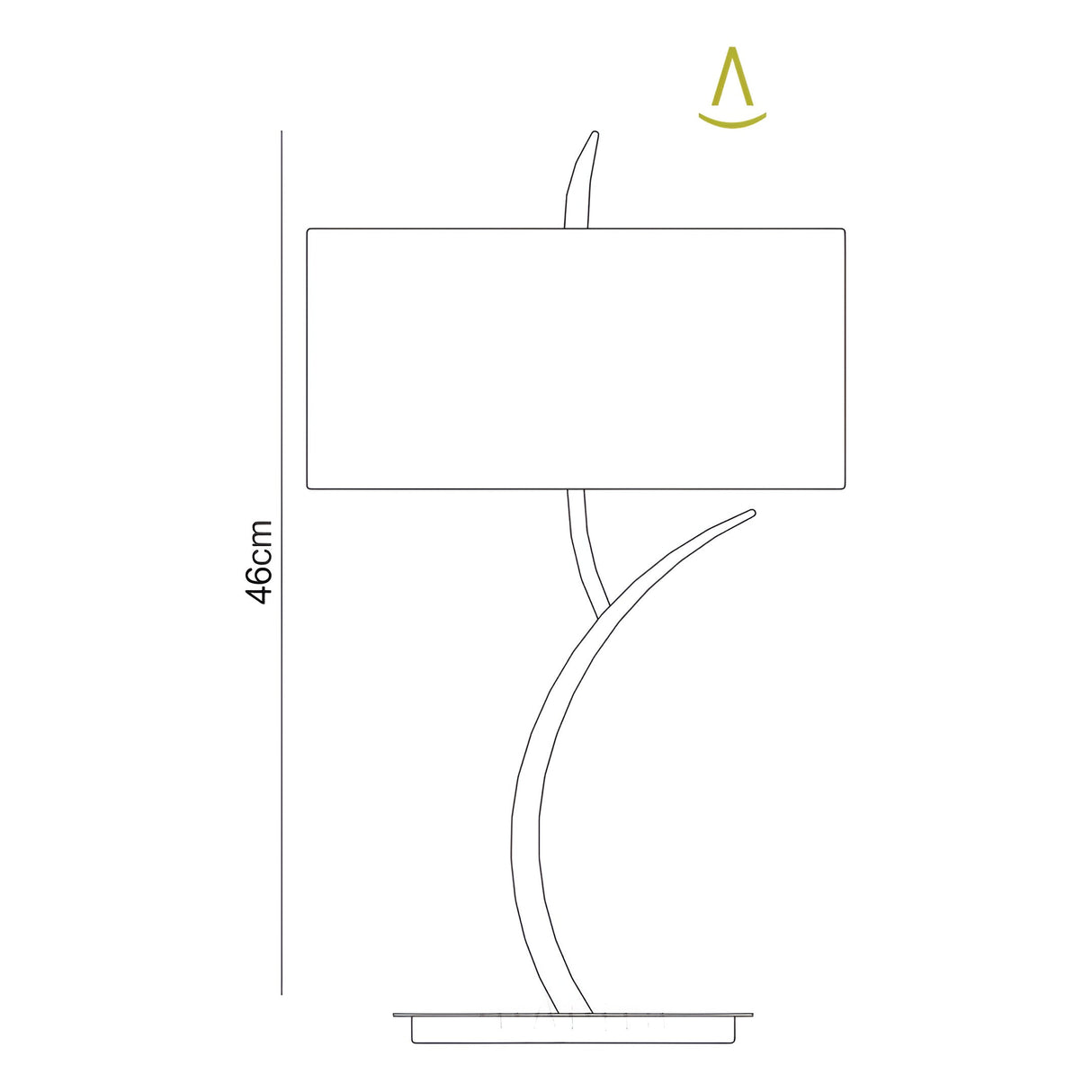 Eve 2 Light Table Lamp - Anthracite With Black Round Shade