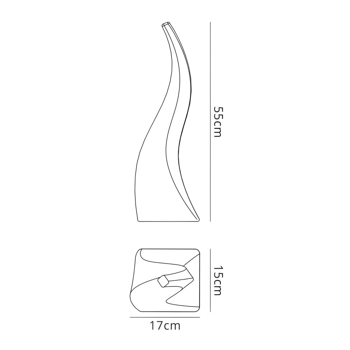 Flame 1 Light Large Table Lamp - Opal White