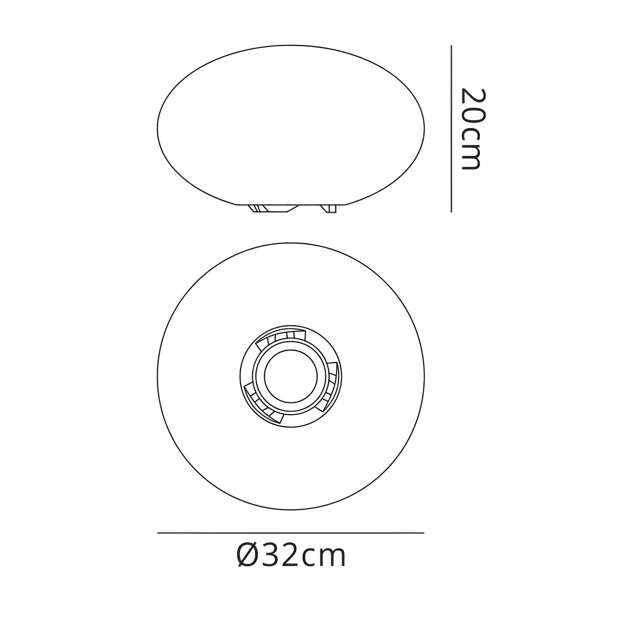 Huevo Oval 1 Light Outdoor Table Lamp - Opal White