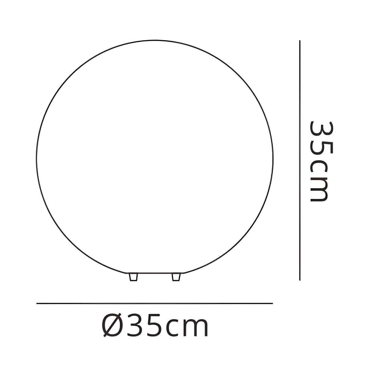 Huevo Ball 1 Light Small Outdoor Table Lamp - Opal White