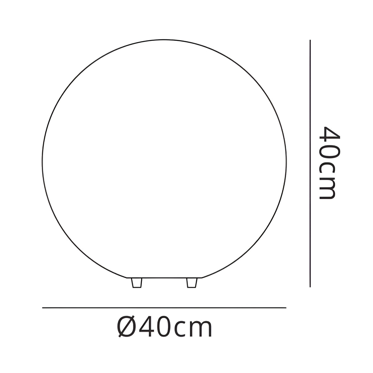 Huevo Ball 1 Light Medium Outdoor Table Lamp - Opal White