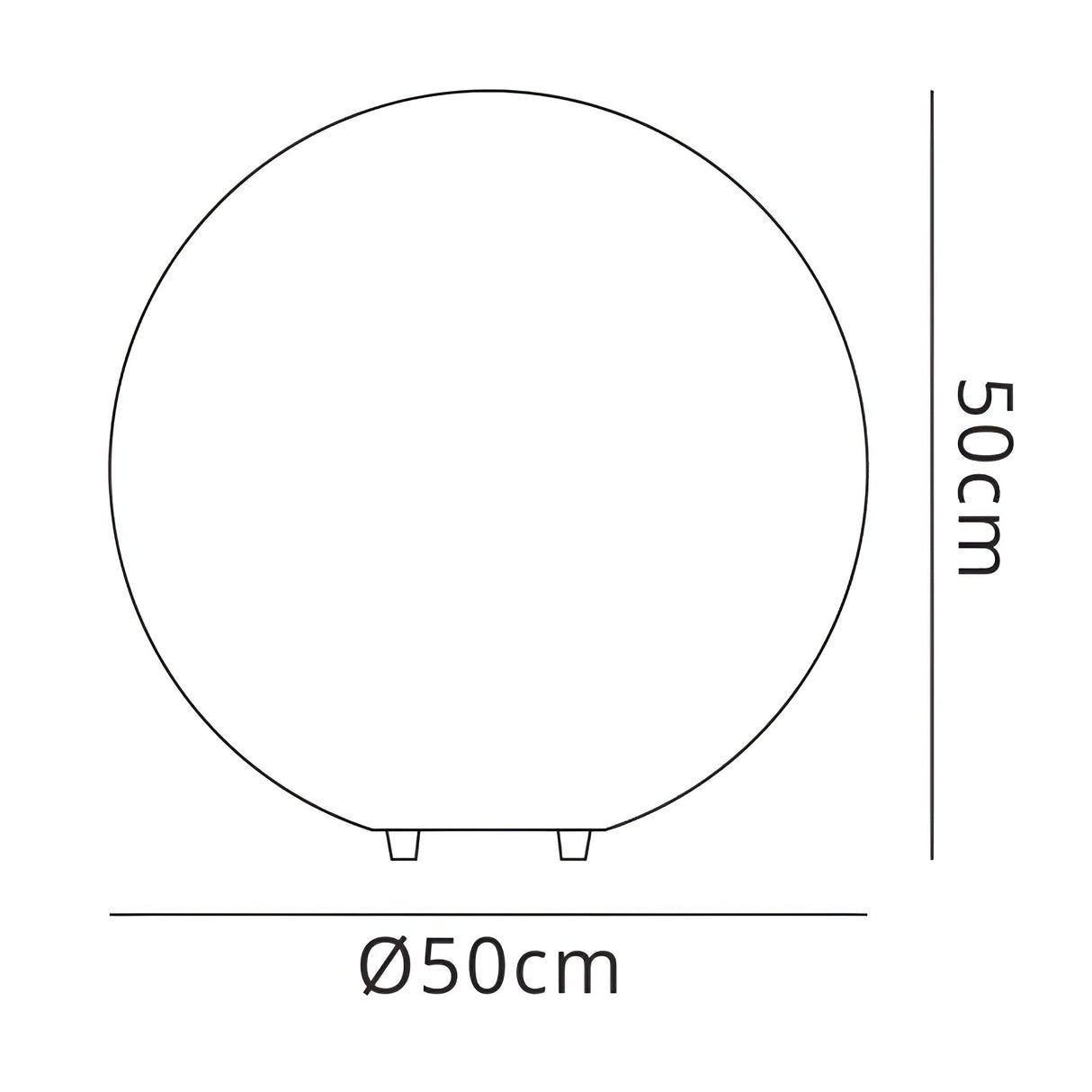 Huevo Ball 1 Light Large Outdoor Table Lamp - Opal White