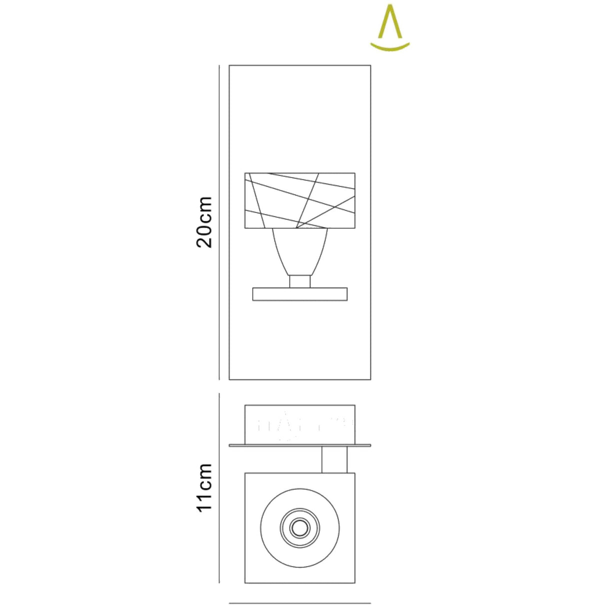 Zen 1 Light Wall Light With Switch - Satin Nickel
