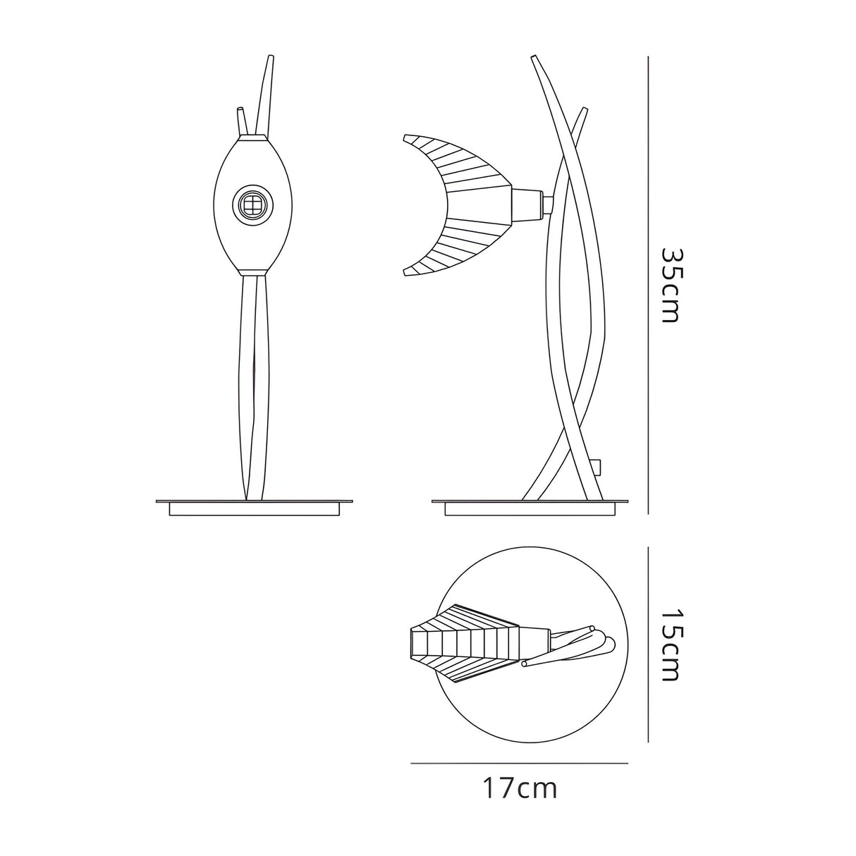 Eclipse Large 1 Light Table Lamp - Polished Chrome