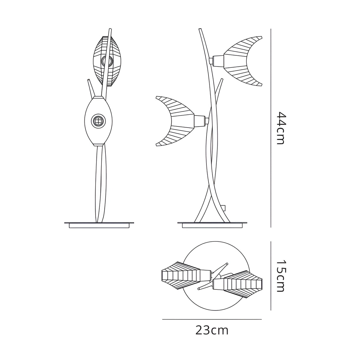 Eclipse 2 Light Table Lamp - Polished Chrome