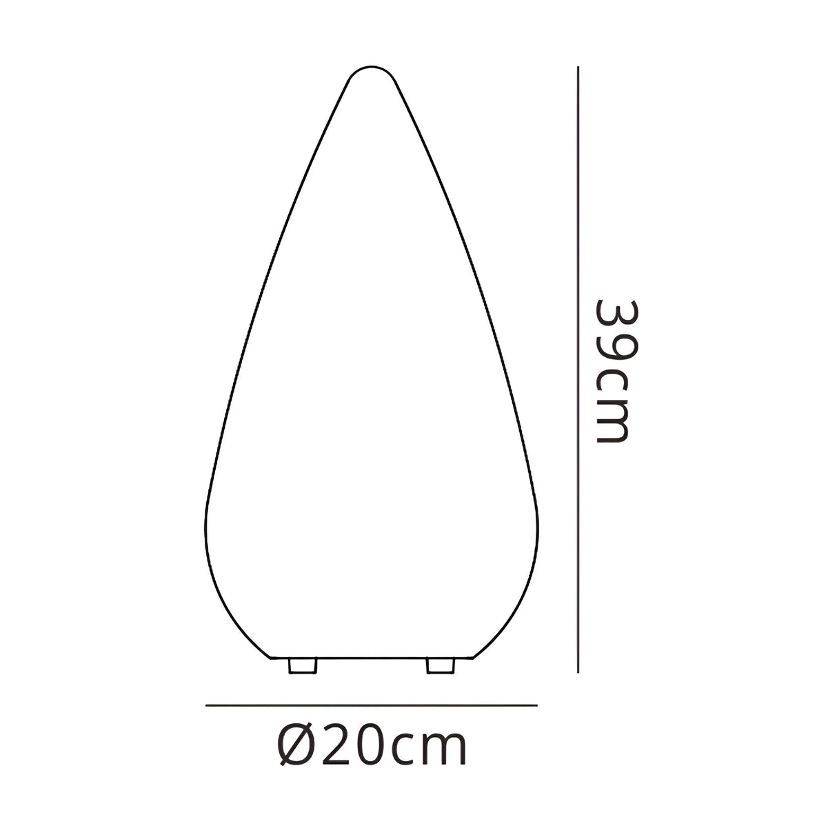 Palma 1 Light Outdoor Table Lamp - Opal White