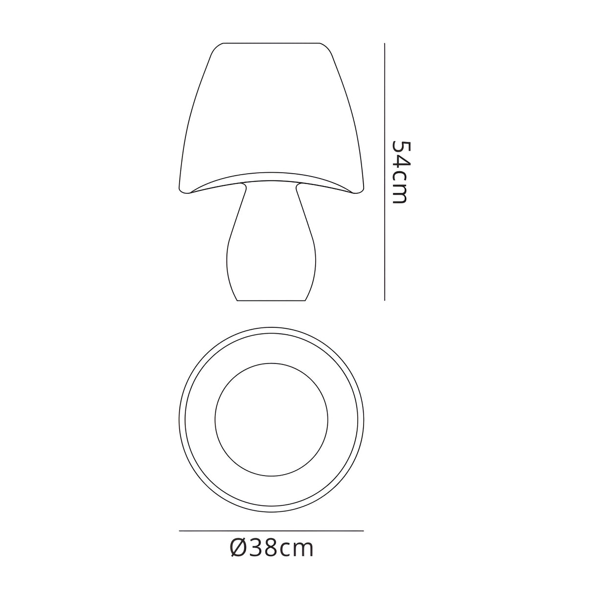 Cool 2 Light Outdoor Table Lamp - Opal White