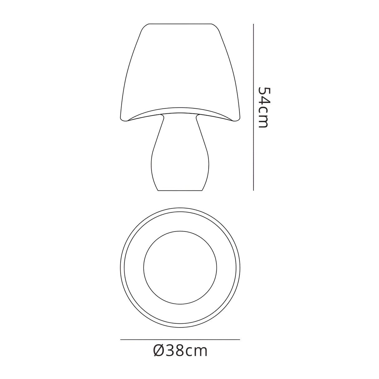 Cool 2 Light Table Lamp - Opal White