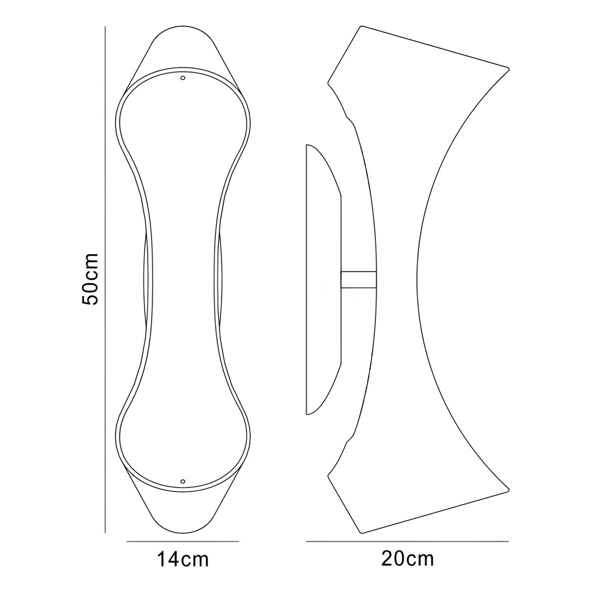 Ora 2 Light Wall Light - Gloss Purple & Chrome