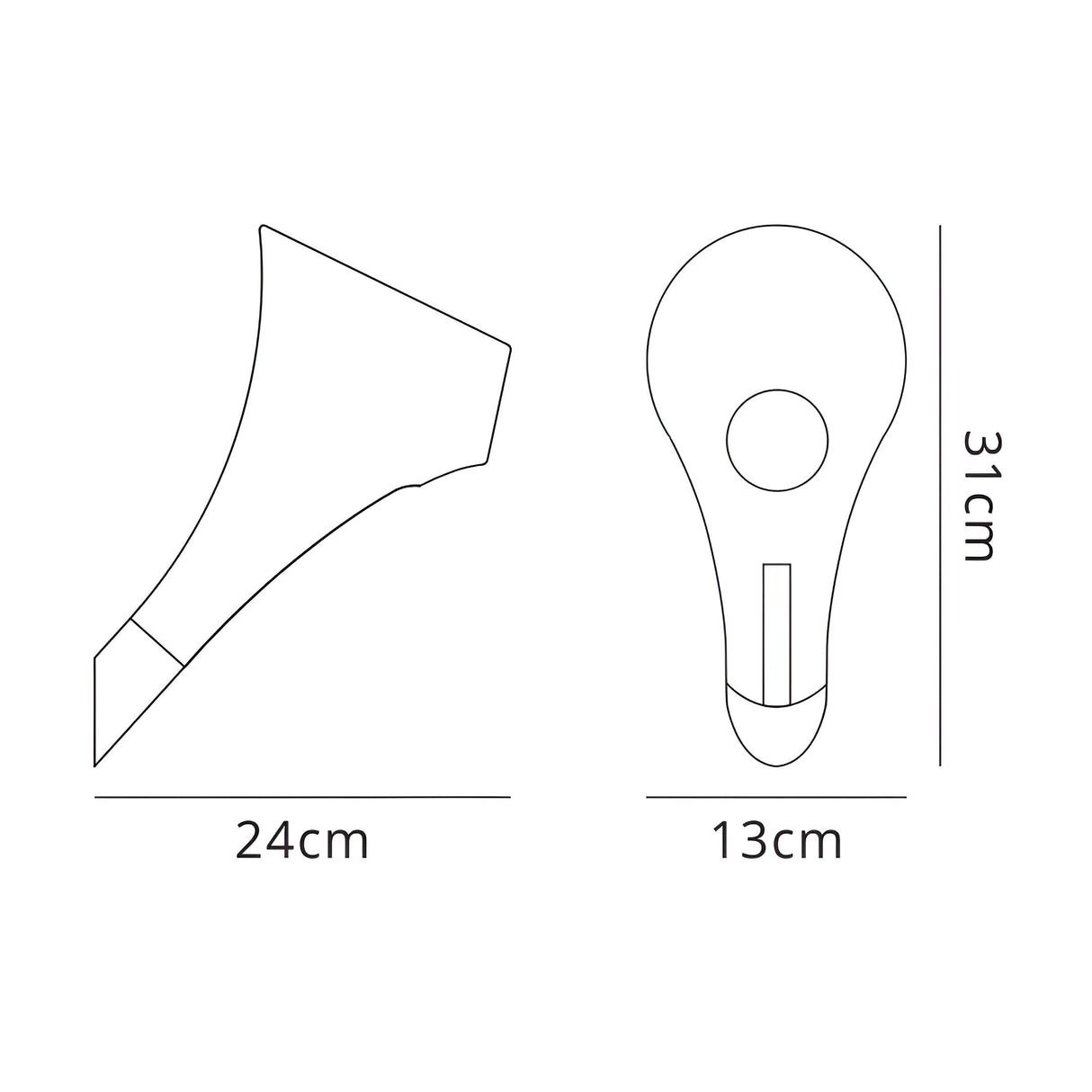 Ora 1 Light Wall Light - Gloss Black & Chrome