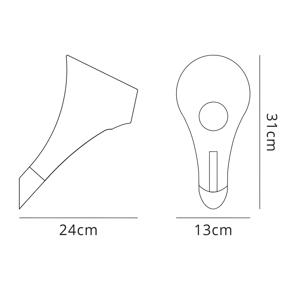 Ora 1 Light Wall Light - Gloss Red & Chrome