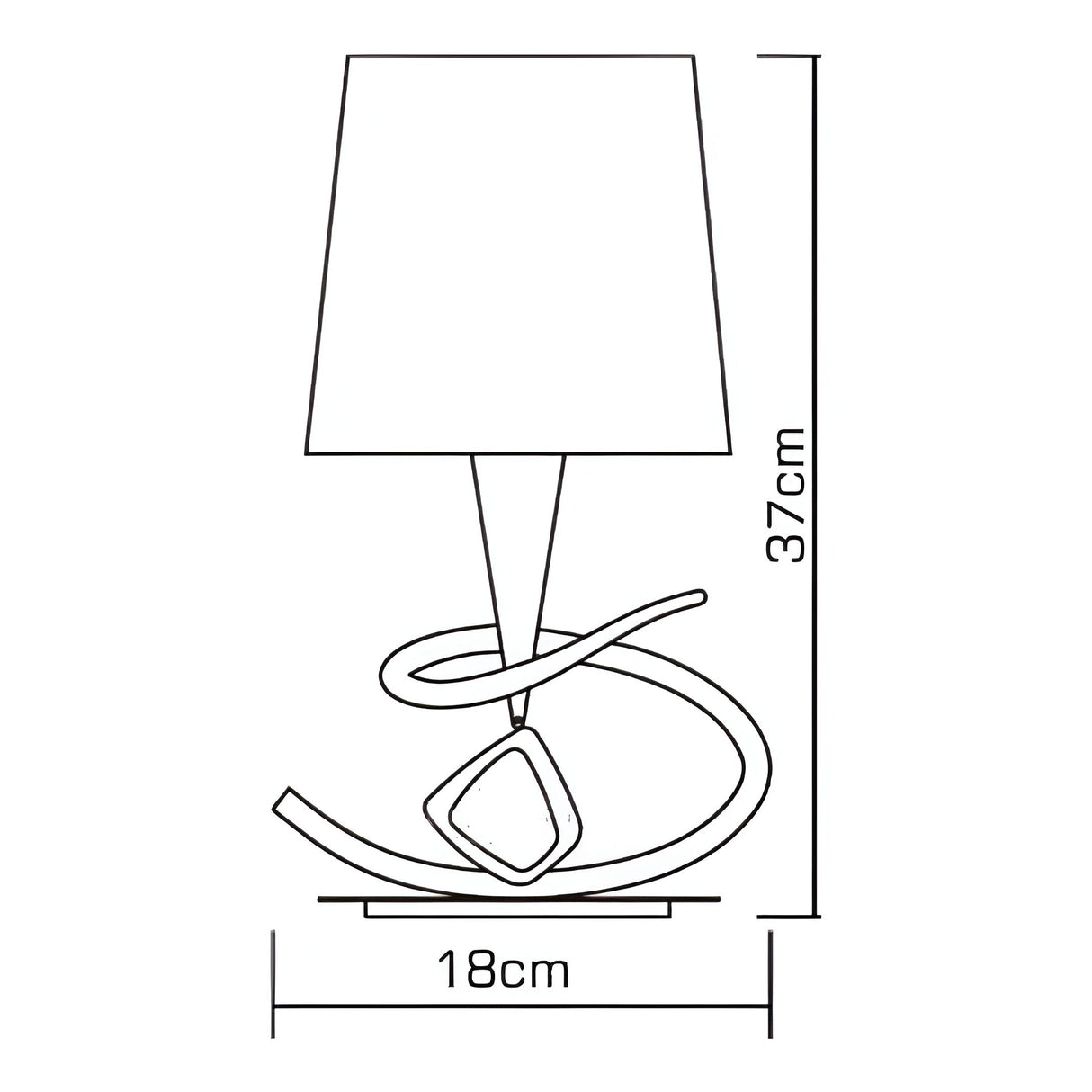 Mara Small 1 Light Table Lamp - Brass With Ivory White Shade