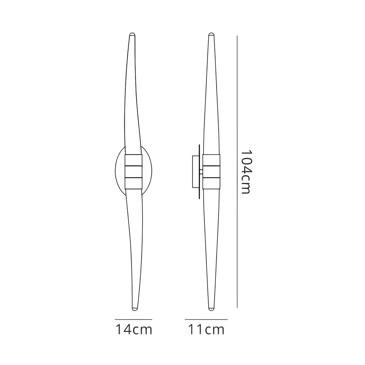 Estalacta 2 Light Large Bathroom Wall Light - Silver/Opal White