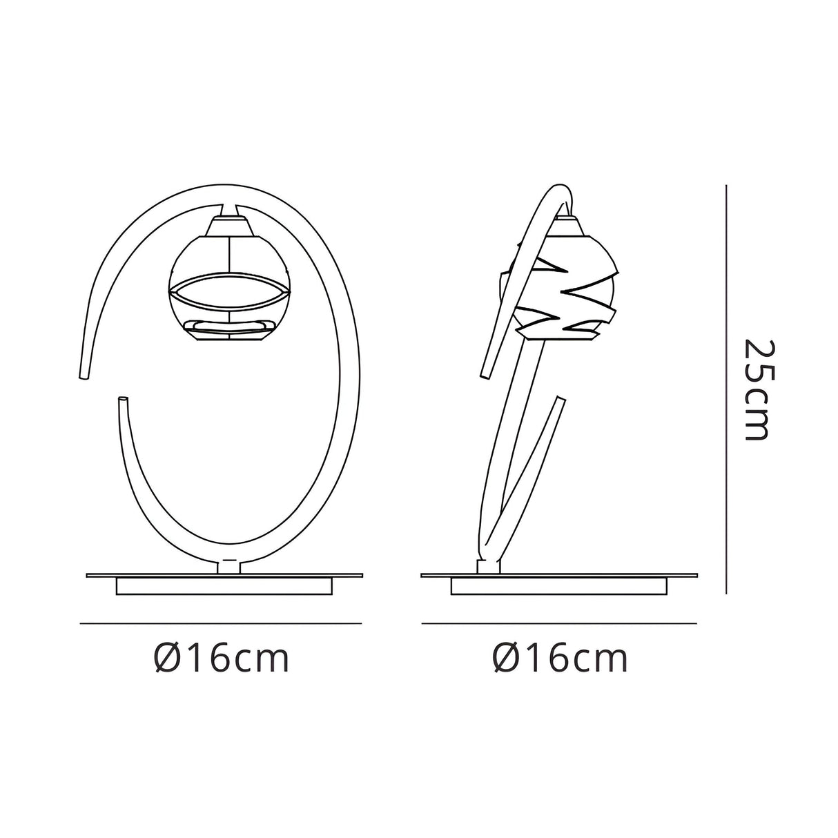 Loop 1 Light Table Lamp - Polished Chrome