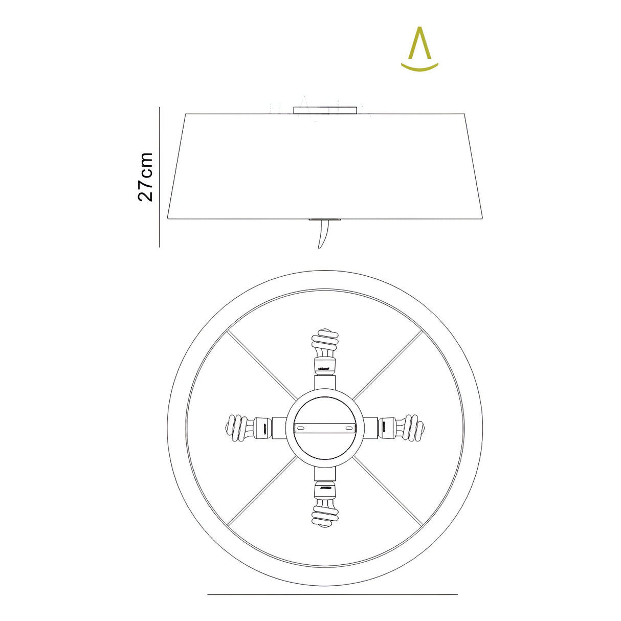 Ninette 4 Light Flush Ceiling Light - Ivory White