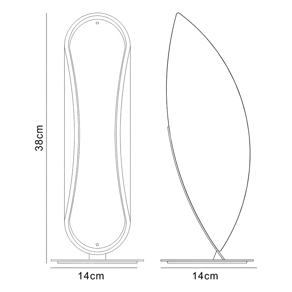 Pasion 2 Light Table Lamp - Gloss White/Polished Chrome