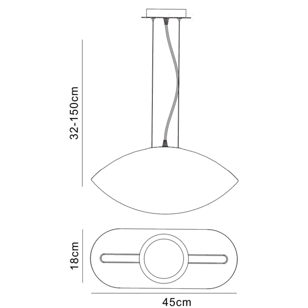 Pasion 3 Light Pendant Light – Gloss Black & Polished Chrome