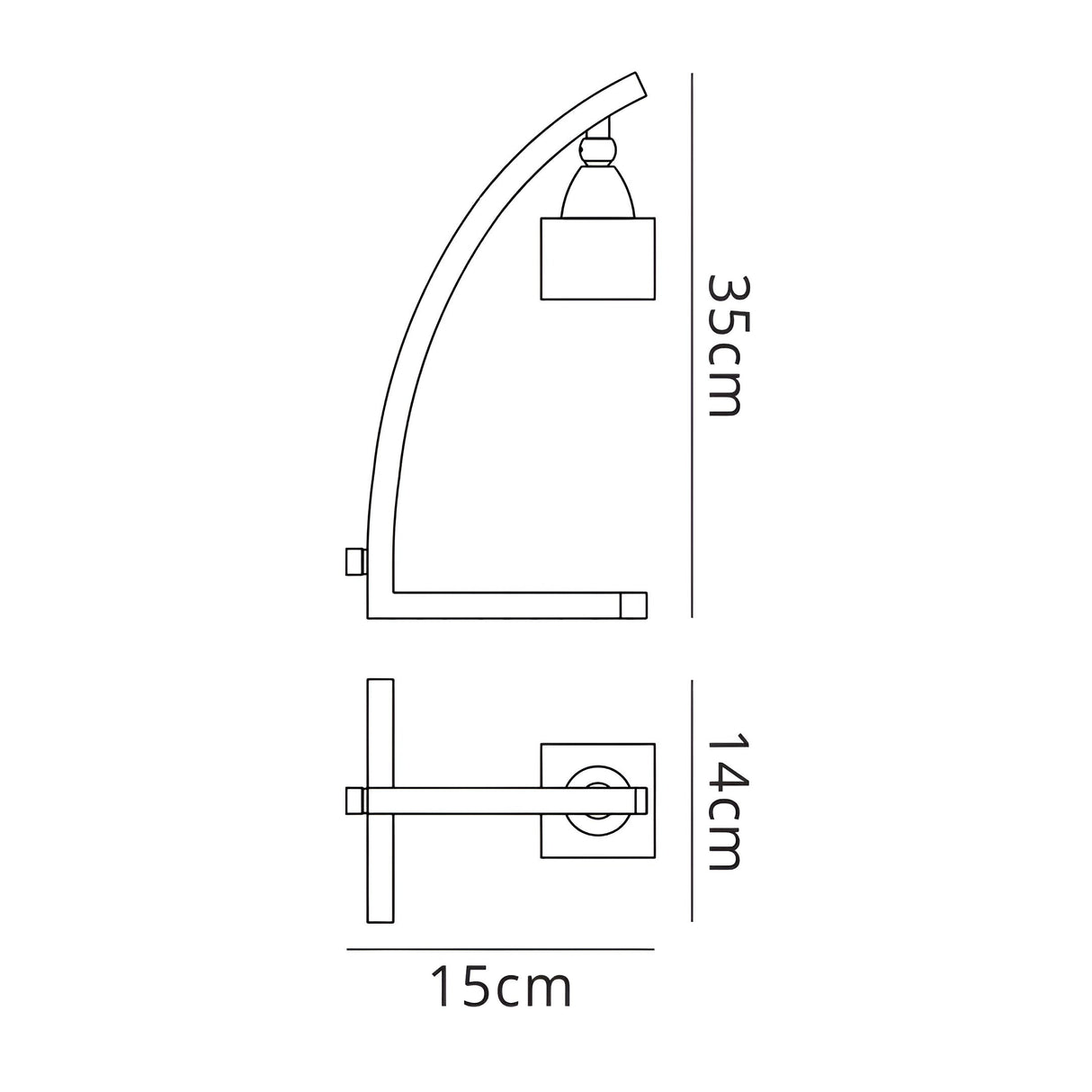 Cuadrax 1 Light Table Lamp - Polished Chrome