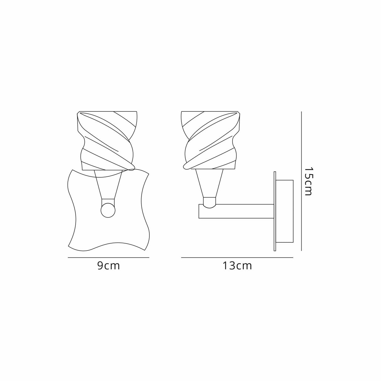 Salomon 1 Light Wall Light With Switch - Satin Nickel