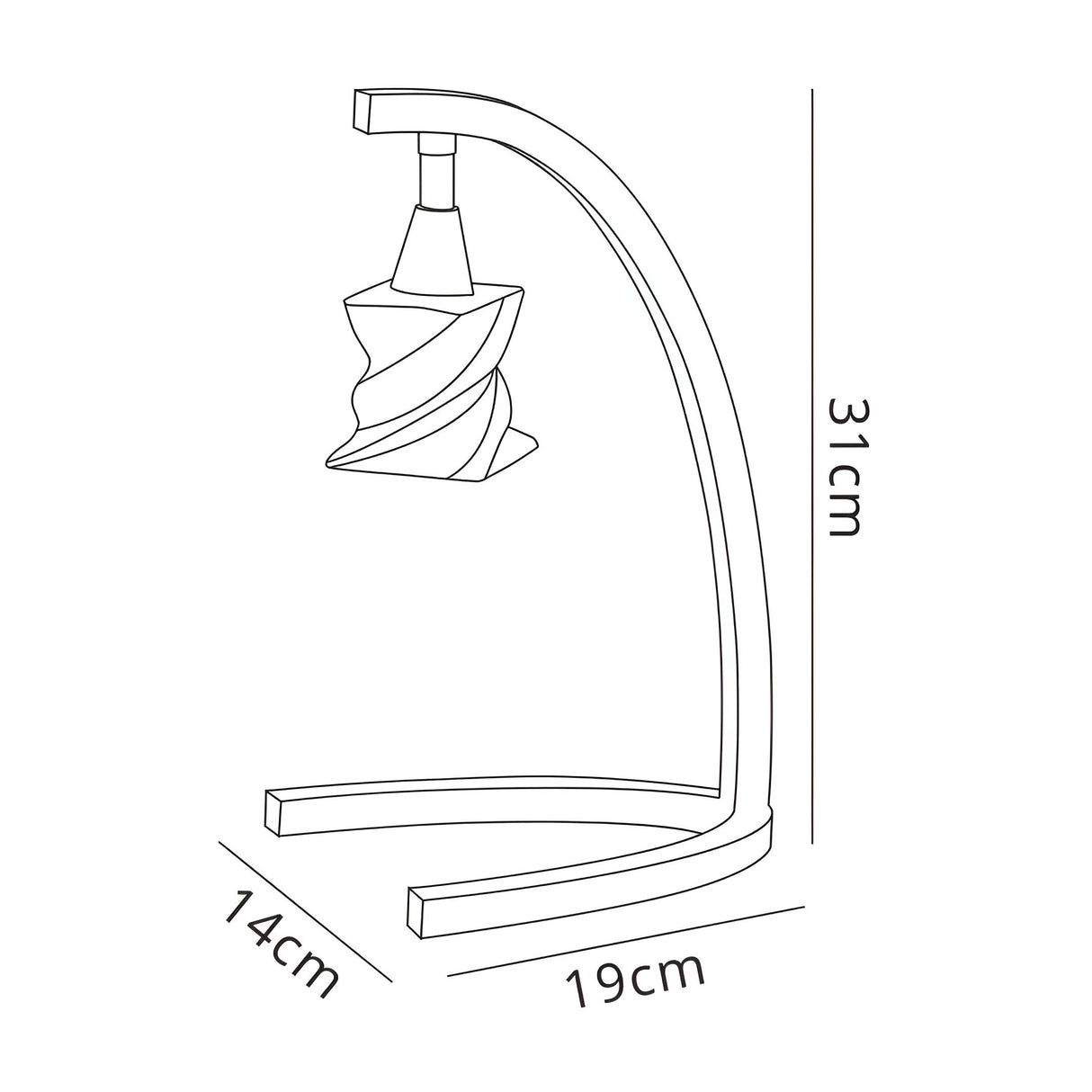 Salomon 1 Light Table Lamp - Satin Nickel