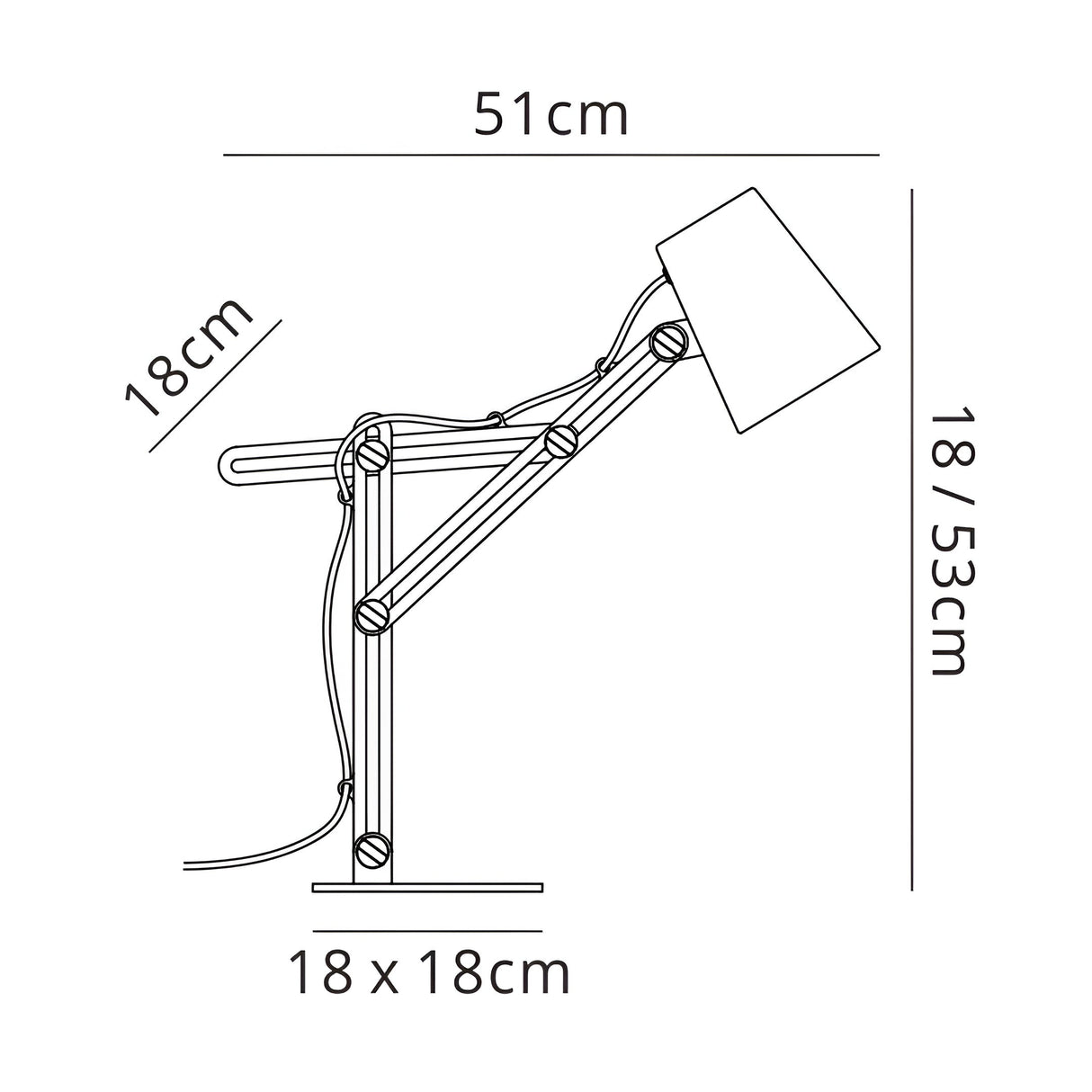 Looker 1 Light Table Lamp - Matt White/Purple