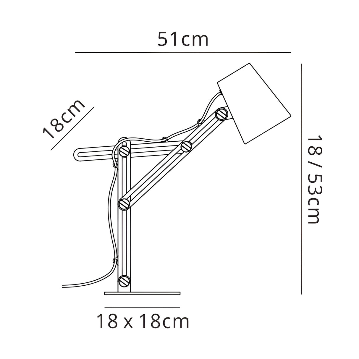 Looker 1 Light Table Lamp - Matt White/Green