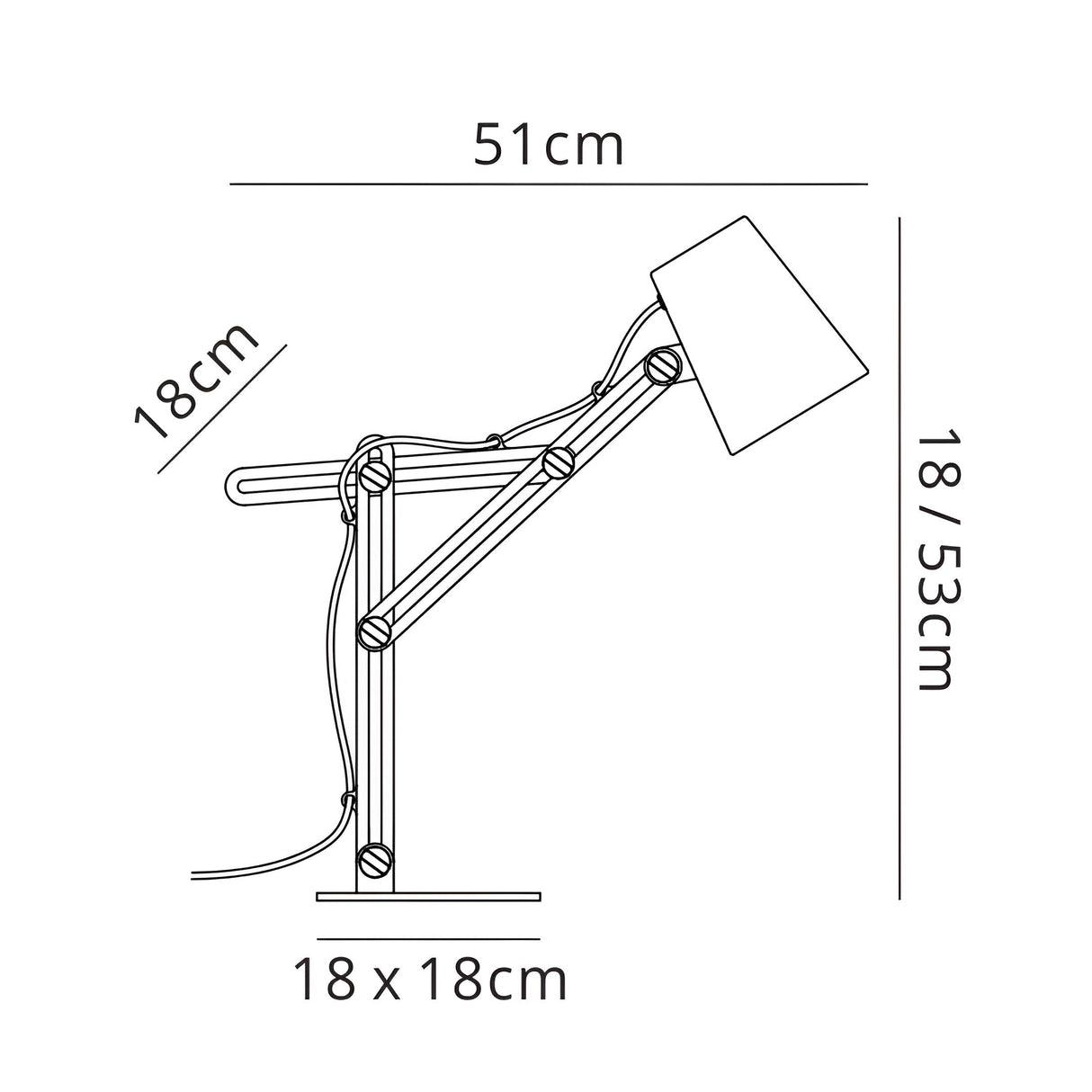 Looker 1 Light Table Lamp - Matt White/Beech