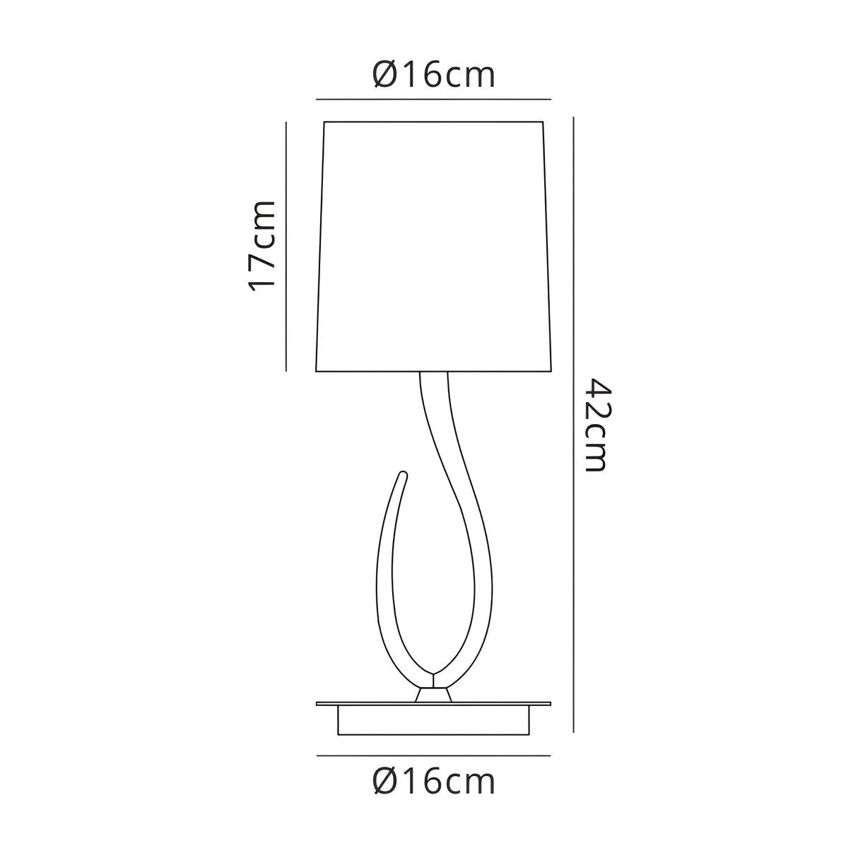 Lua Small 1 Light Table Lamp - Ash Grey With Ash Grey Shade