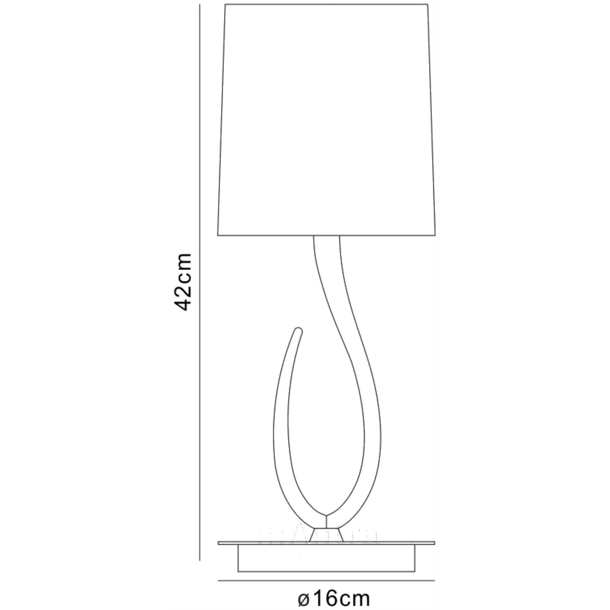 Lua Small 1 Light Table Lamp - Satin Nickel With White Shade