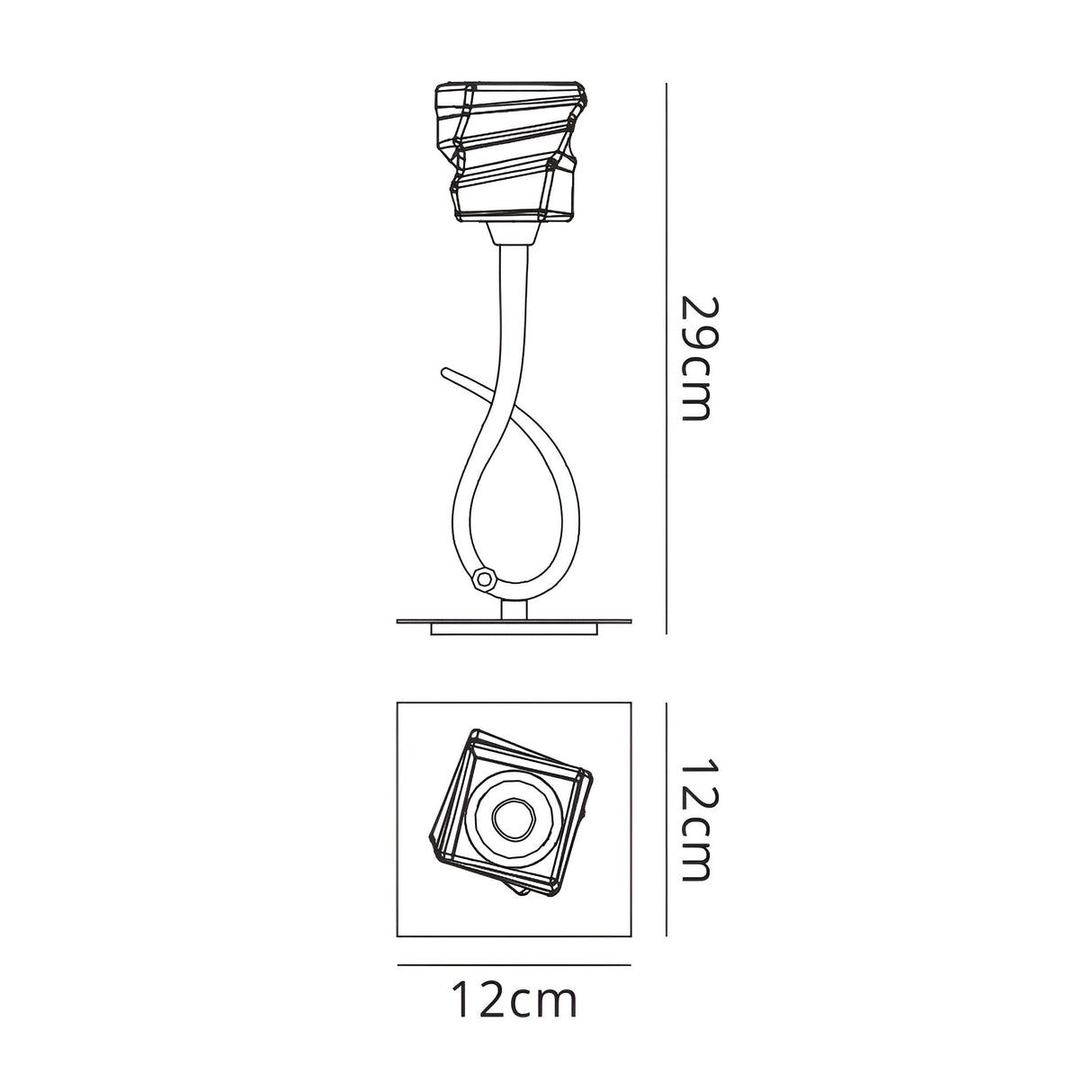 Iku 1 Light Table Lamp - Satin Nickel
