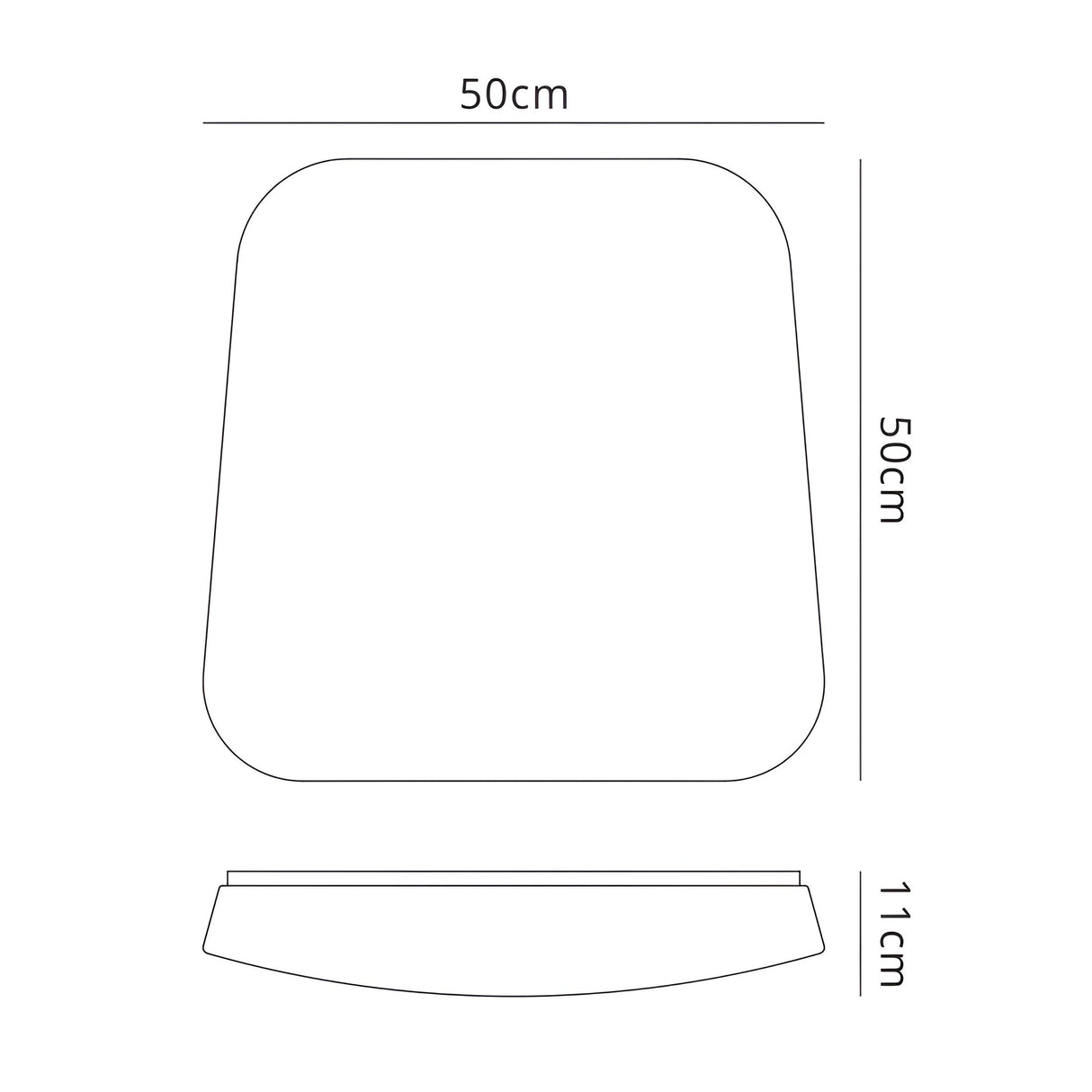 Quatro Large LED Wall/Flush Ceiling Light 28W 3000K - White