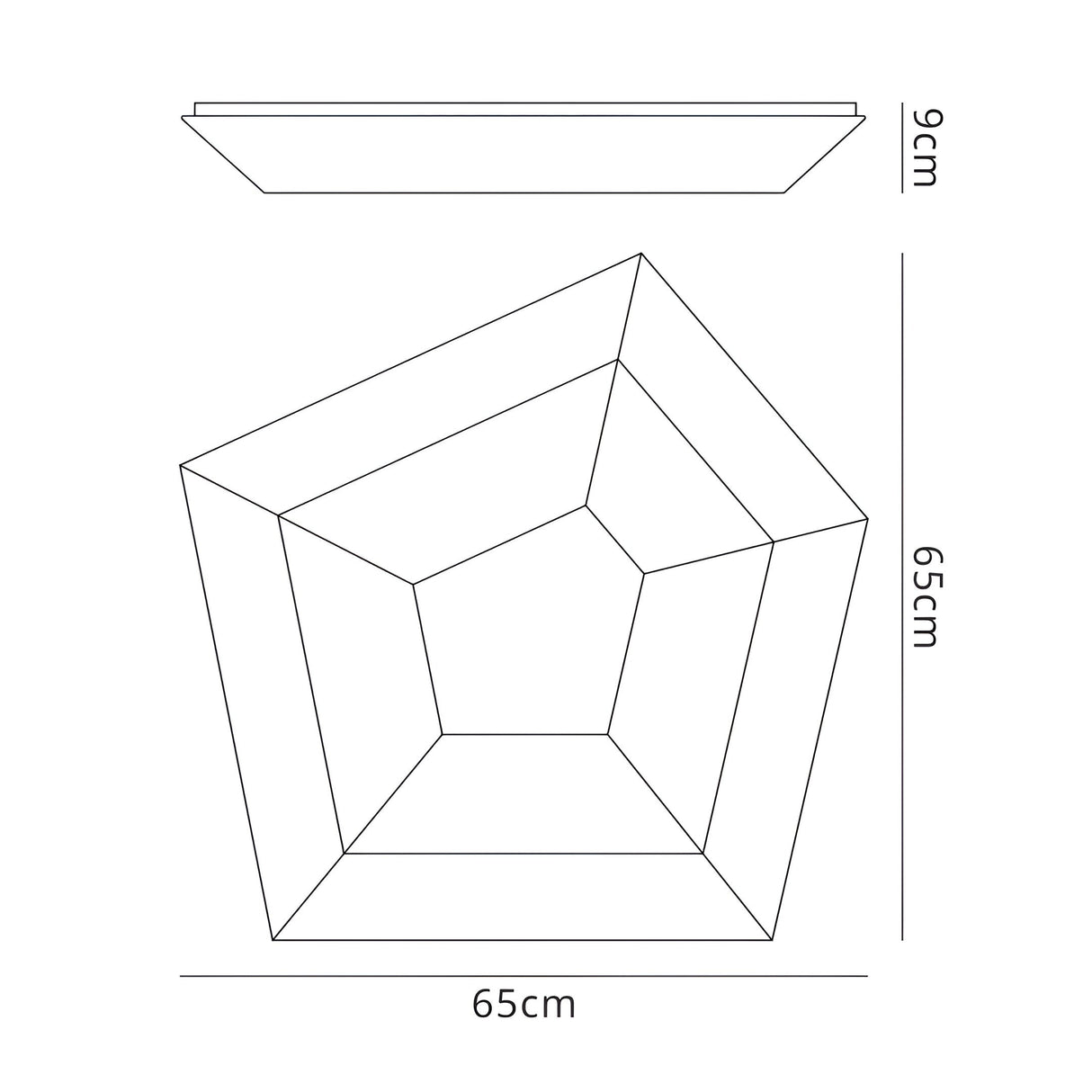 City Round LED Flush Ceiling Light 28W 3000K - Polished Chrome