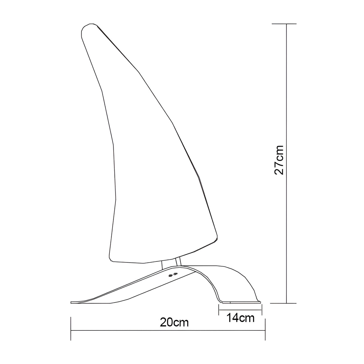 Mistral LED Frosted Acrylic Left Table Lamp 6W 3000K - Chrome