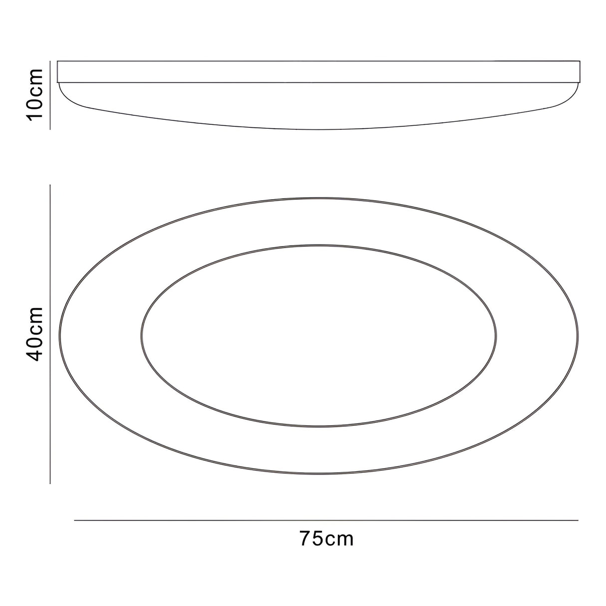 Oakley LED Flush Ceiling Light 40W 3000K - Polished Chrome