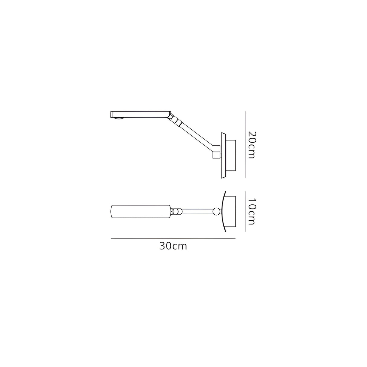 Phuket LED Wall Light 7W 3000K With Touch Dimmer - White/Chrome