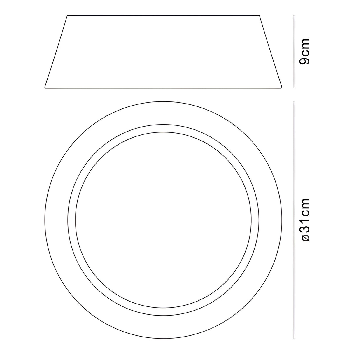 Nordica LED Flush Ceiling Light 3000K 12W - Ivory White