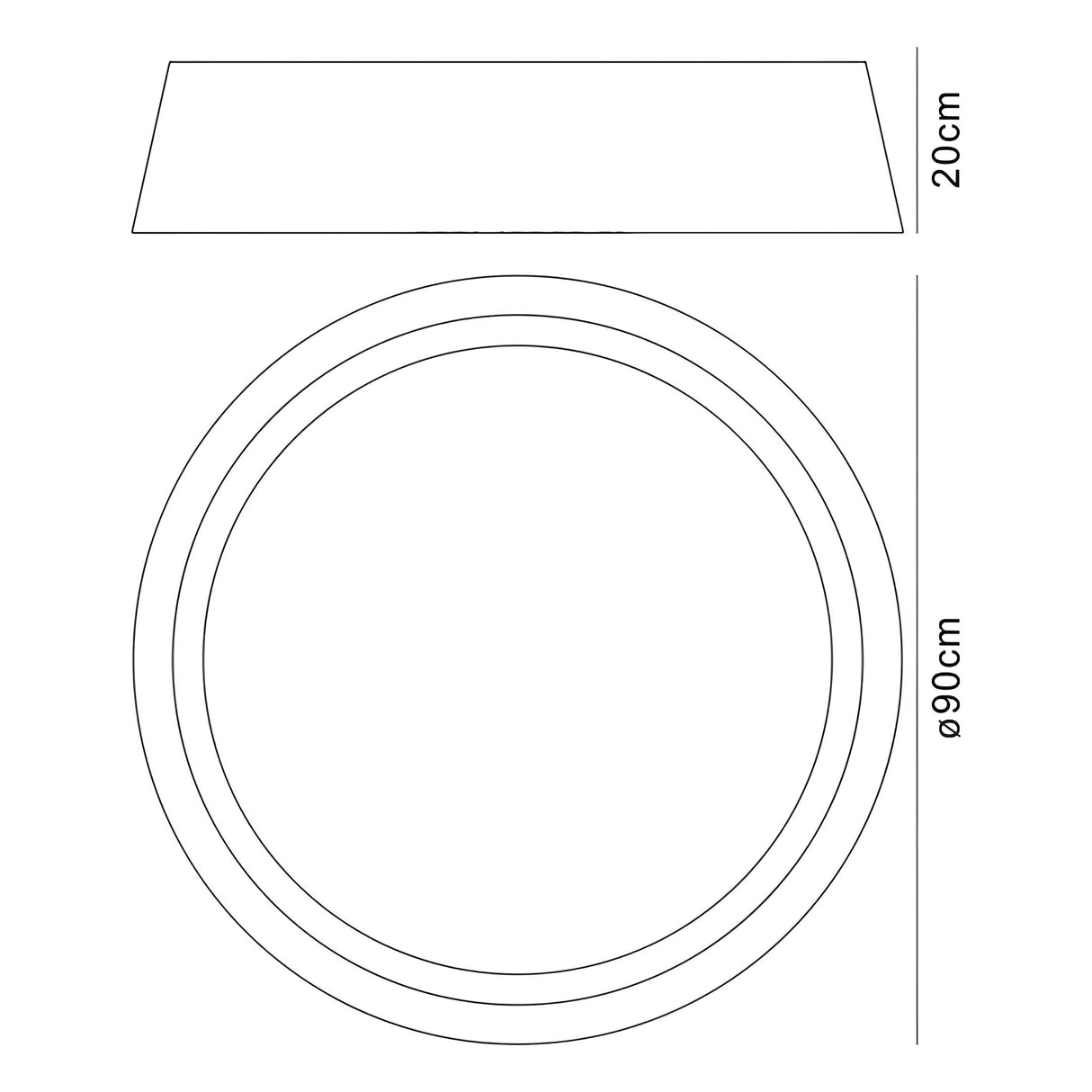 Nordica LED Flush Ceiling Light 3000K 60W - Ivory White