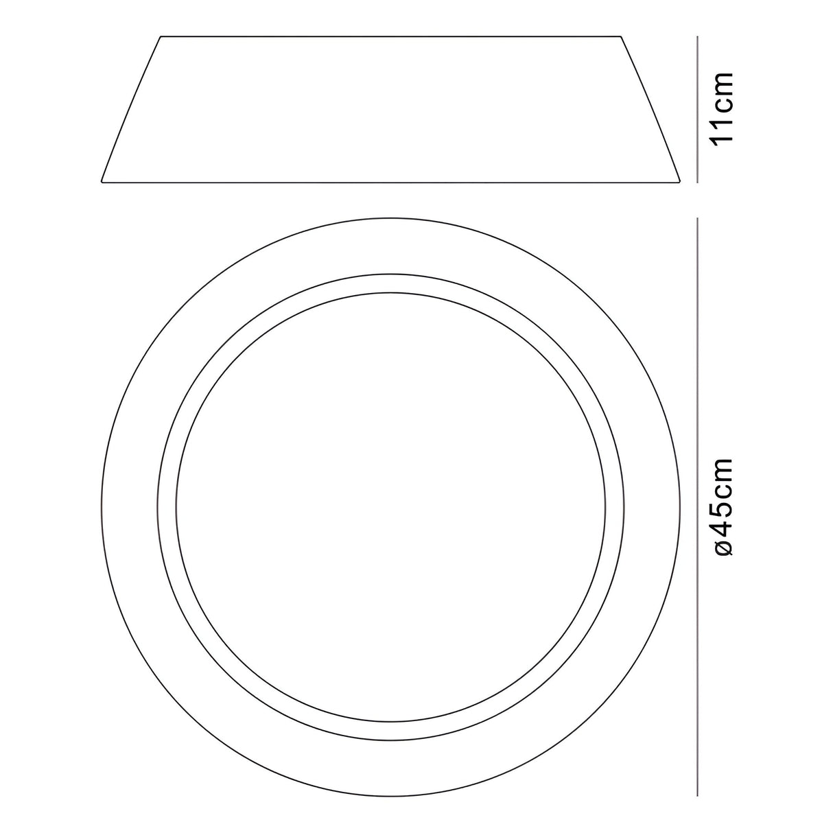 Nordica LED Flush Ceiling Light 3000K 21W - Black