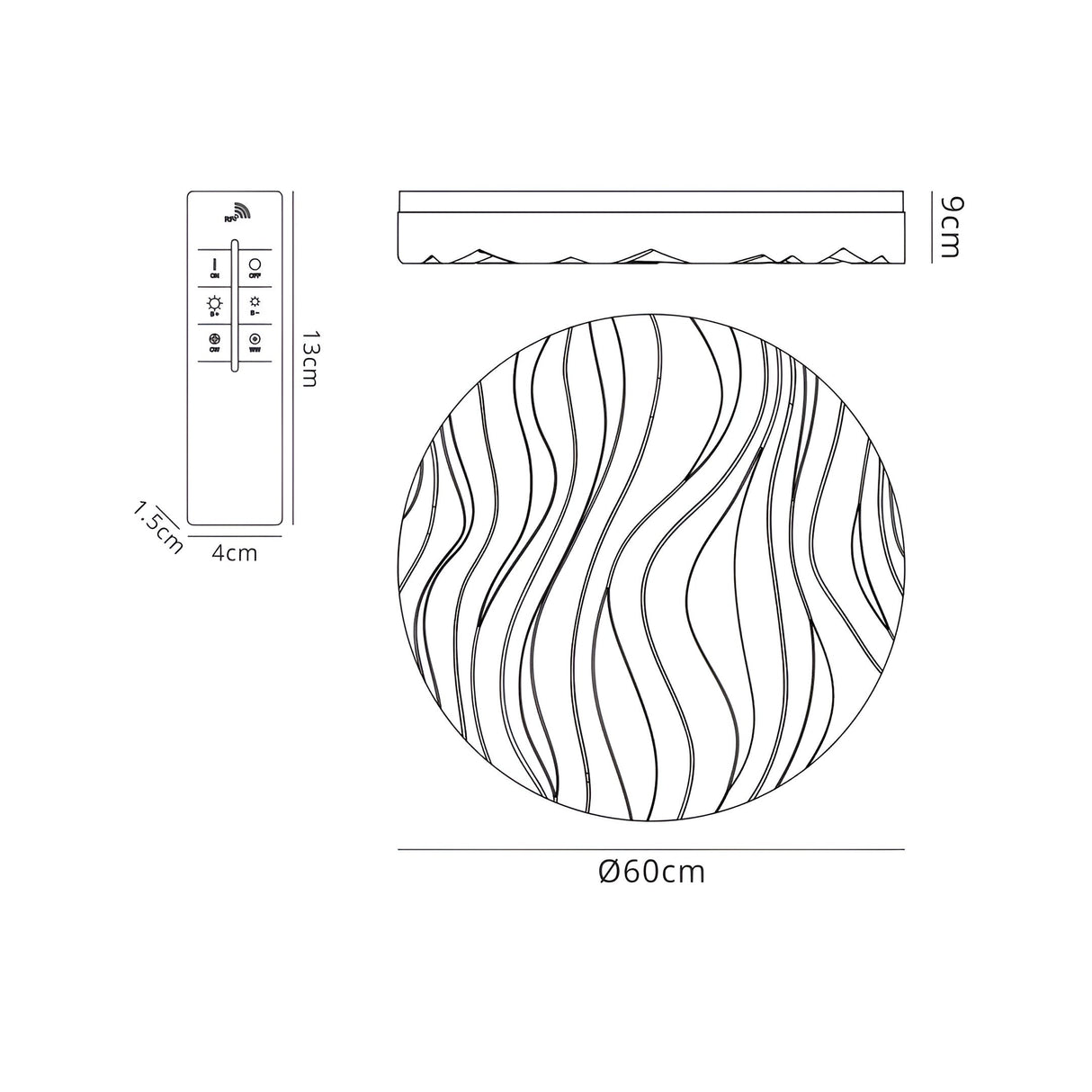 Arena Round Dimmable LED Bathroom Ceiling/Wall Light - White