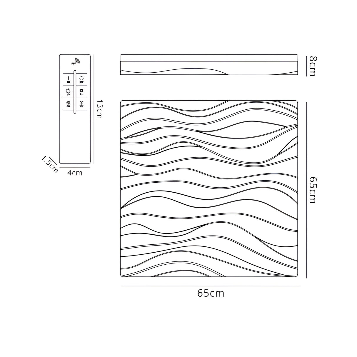 Arena Large Dimmable LED Bathroom Ceiling/Wall Light - White