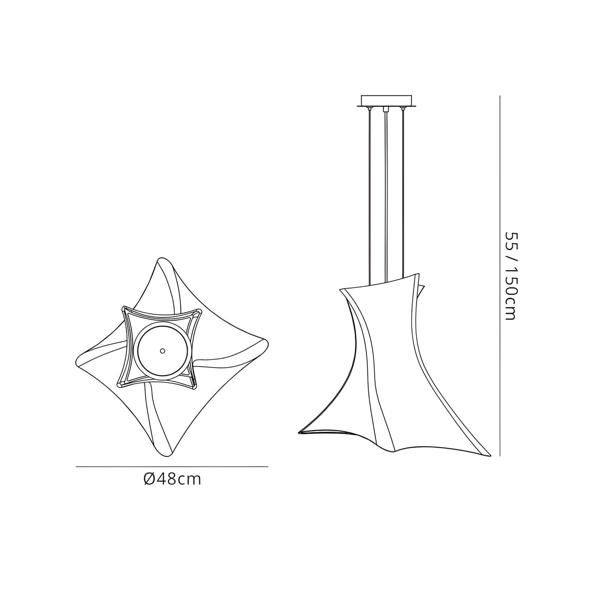 Twist 1 Light Pendant Light – Gloss White & Polished Chrome