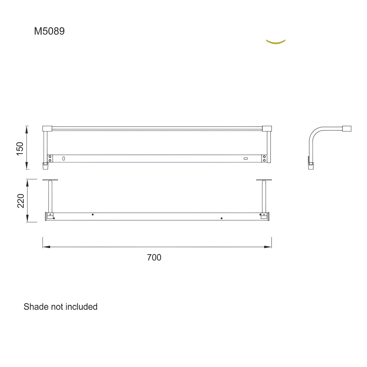 Sisley Large Outdoor LED Wall Light 12W 4000K - Chrome