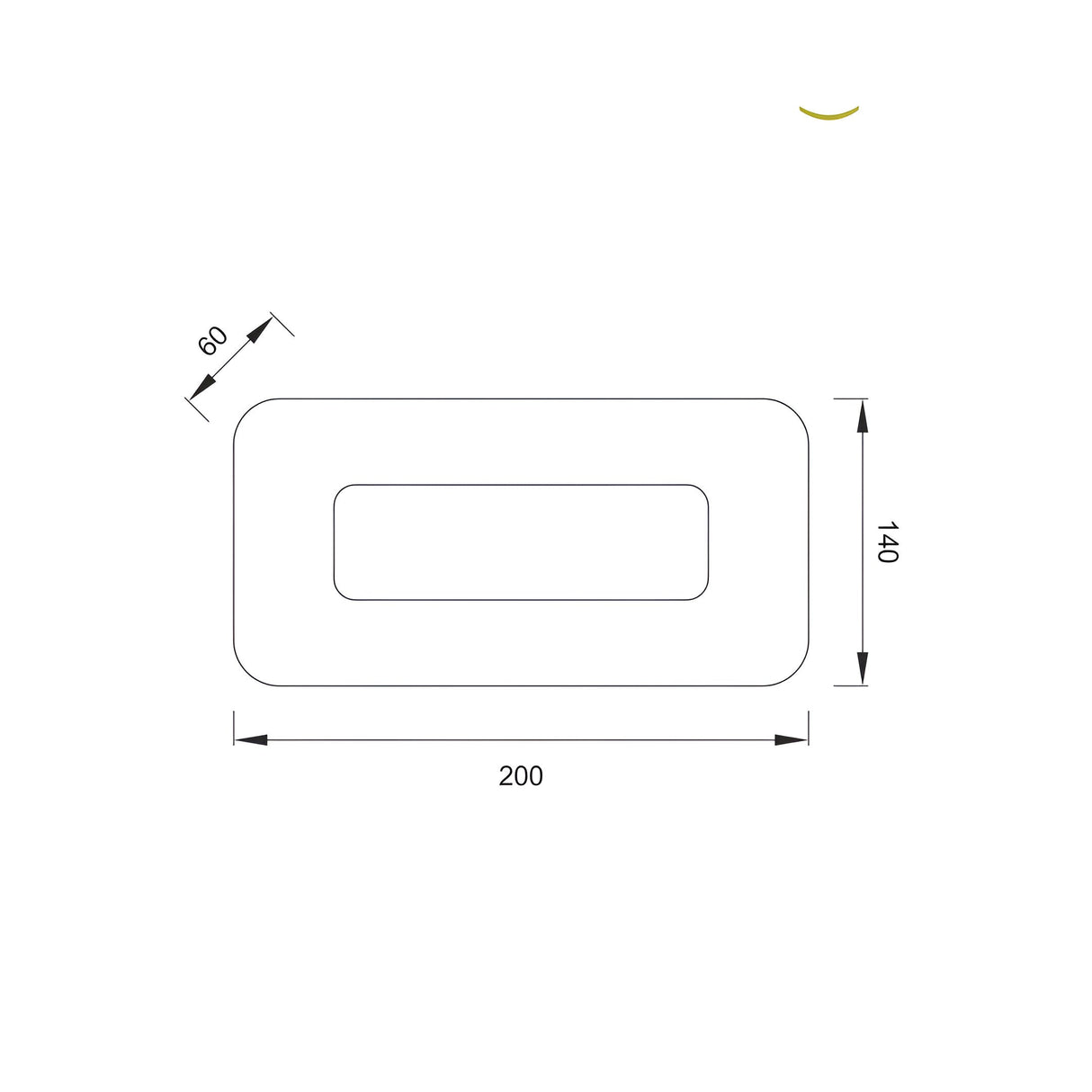 Sol Rectangular LED Wall Light 6W 4000K - Polished Chrome