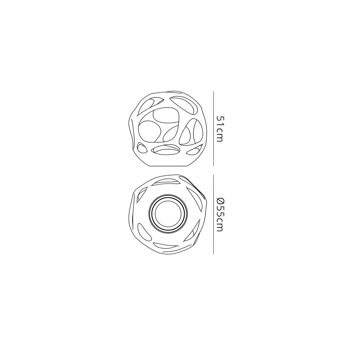 Organica 9 Light Table Lamp - Gloss White