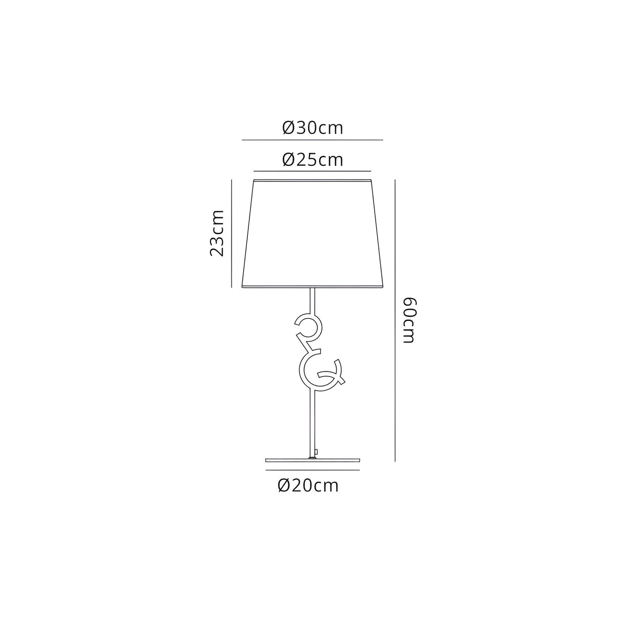 Argi Large 1 Light Table Lamp - Brown Oxide With Taupe Shade