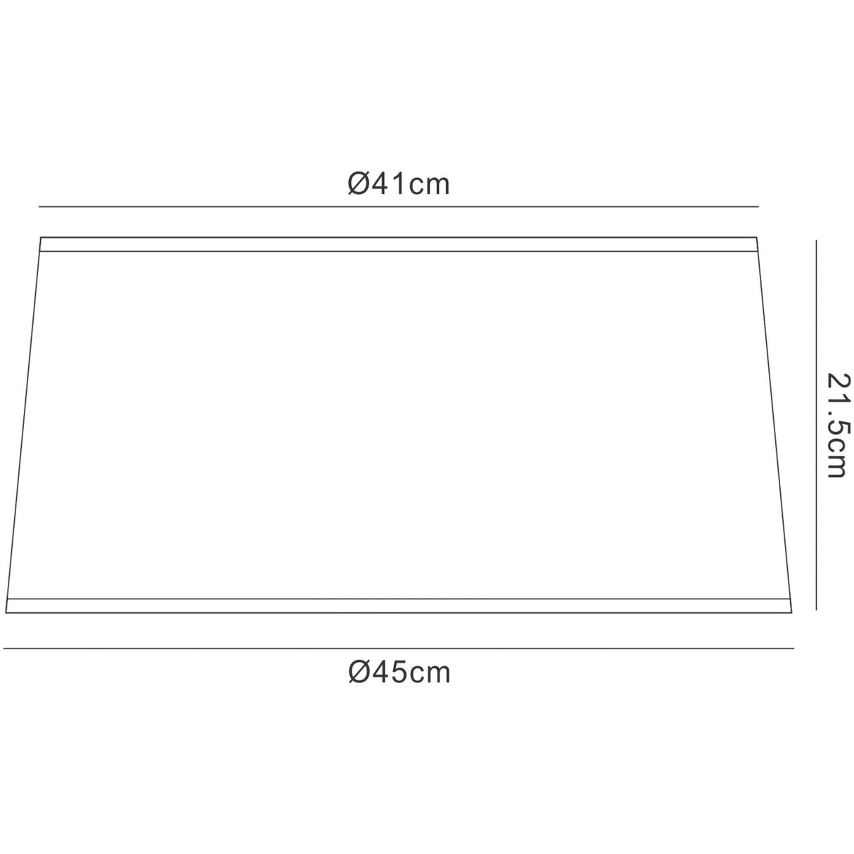 Habana Round Pendant Light Lampshade - White, 41/45cm x 21.5cm