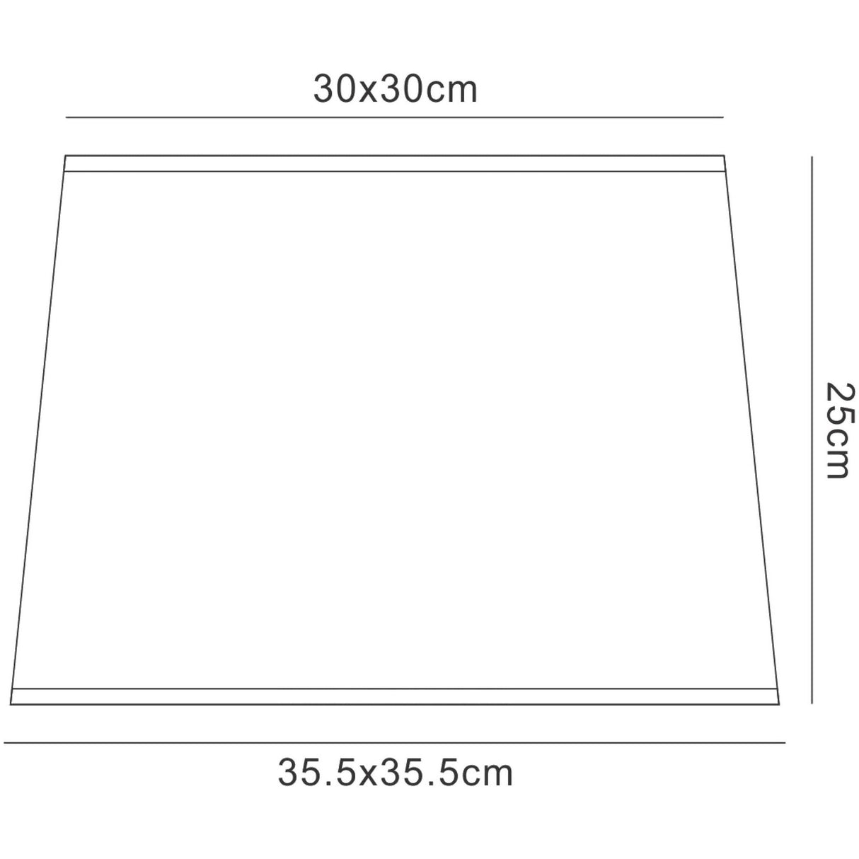 Habana Square Floor Lamp Lampshade - White, 35.5/35.5cm x 25cm