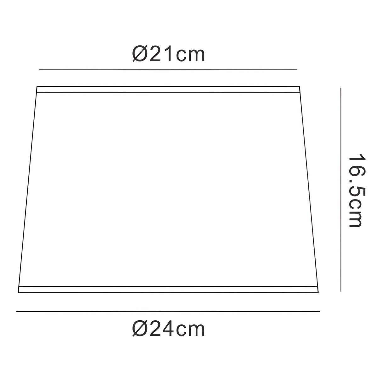 Habana Round Table Lamp Lampshade - White, 21/24cm x 16.5cm