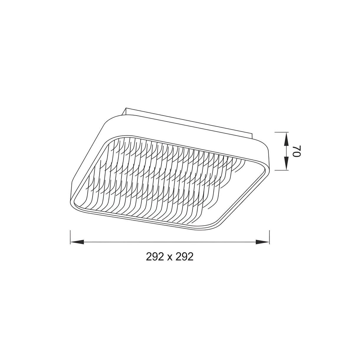 Reflex Square CCT LED Flush Ceiling Light 18W - Silver