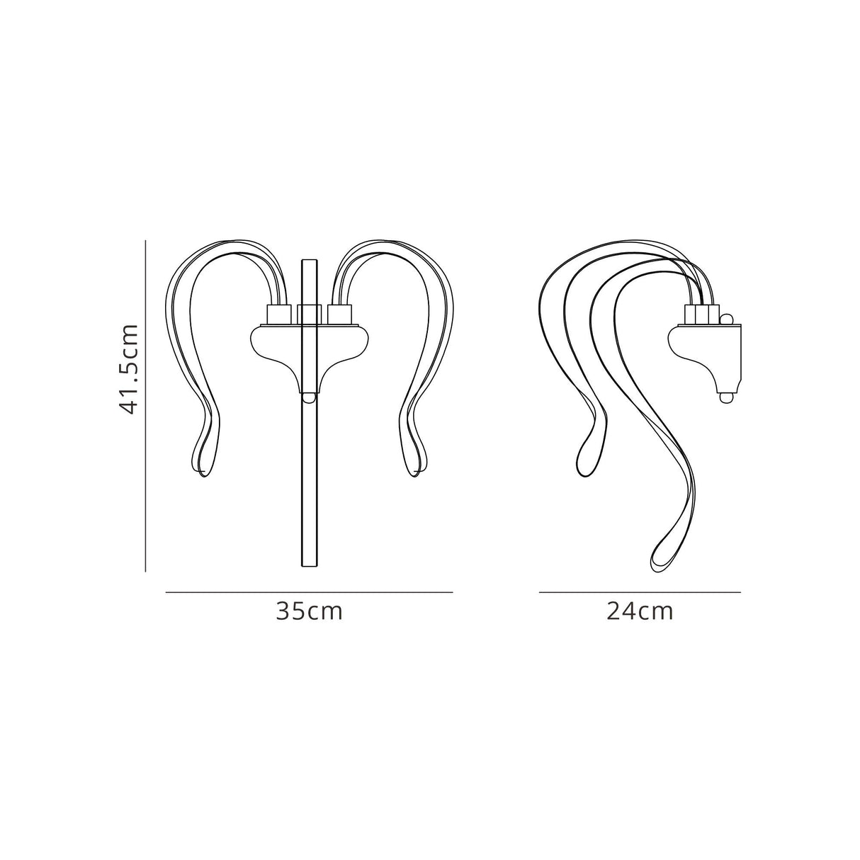 Versailles LED Wall Light 33W 3000K - Polished Chrome